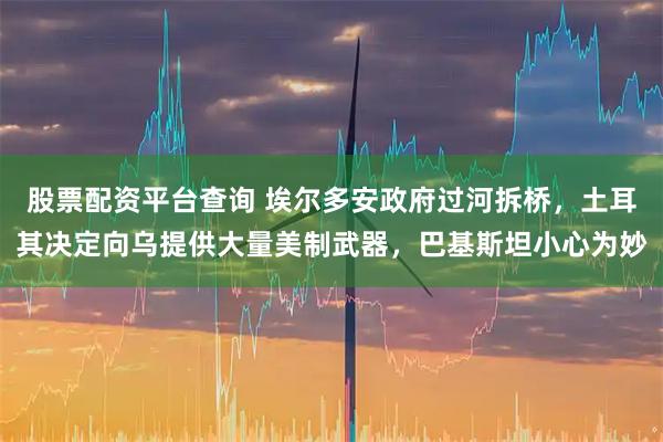 股票配资平台查询 埃尔多安政府过河拆桥，土耳其决定向乌提供大量美制武器，巴基斯坦小心为妙